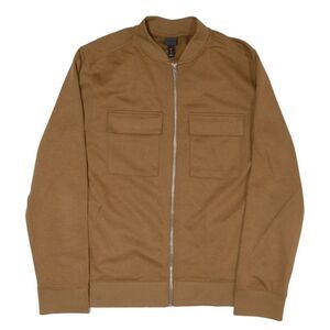 H&M XL Sepia Brown Bomber Pockets Zipper Longsleeves Men's Jacket
